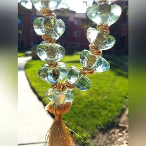 .Man made Green Stone necklace